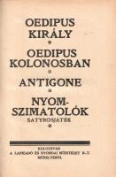 Sophokles drámái. Magyarul Csengeri Jánostól. I-II. kötet. [Teljes mű két kötetben.]
Kolozsvár, 191...