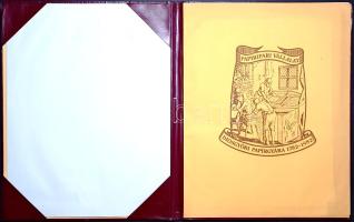 A kétszáz éves Diósgyőri Papírgyár ünnepi mintaív-gyűjteménye a papírgyár tölgyleveles védjegyével i...