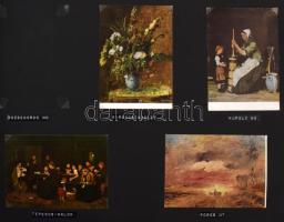 64 db modern festmény motívum képeslap nagy albumban