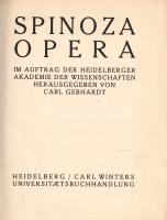 Spinoza, Baruch: Opera. Herausgegeben von Carl Gebhardt. [Teljes mű négy kötetben.]
Heidelberg, [19...