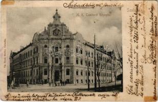 1905 Szabadka, Subotica; M. kir. tanítónőképző intézet. Víg Zsigmn. Sándor kiadása / teachers' training institute (ragasztónyomok / glue marks)