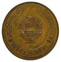 DN (~1950) "Mezőgazdasági őr" bronz jelvény (30mm) T:AU patina