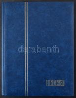 Lindner A/4 berakó 30 fehér lappal, kék borítóval újszerű állapotban (benne 120 modern szlovén bélyeg)