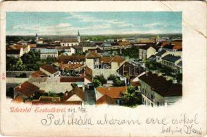 1903 Szabadka, Subotica; látkép / view (szakadás / tear)