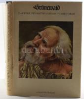 Grünewald. Das Werk des Meisters Mathis Gothardt Neithardt. Berlin-Zürich, 1939, Atlantis-Verlag. Egészoldalas, fekete-fehér és színes képekkel illusztrálva. Német nyelven. Kiadói egészvászon-kötés, sérült kiadói papír védőborítóban, ajándékozási bejegyzéssel.