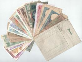 Vegyes 20db-os külföldi bankjegytétel, közte: Burundi, Törökország, Németország, Mianmar, Mozambik, ...