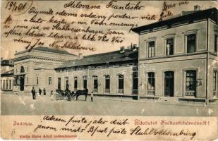 1901 Székesfehérvár, indóház, vasútállomás. Eisler Adolf kiadása (b)