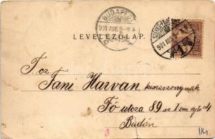 1901 Székesfehérvár, indóház, vasútállomás. Eisler Adolf kiadása (b)