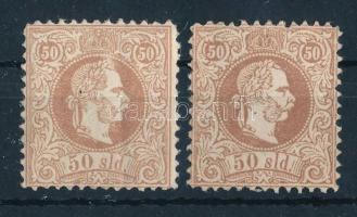 1867 2 x 50sld eltérő színárnyalat