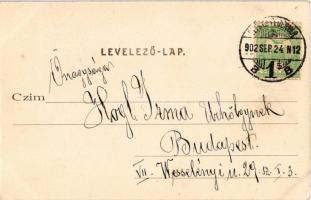 1902 Székesfehérvár, Zirci templom, üzletek. Eisler Adolf kiadása (EK)