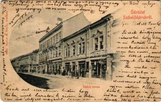 1900 Székesfehérvár, Nádor utca, Schwarcz Soma Társa üzlete. Bartos M. kiadása 16992. (EM)