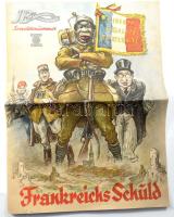 1940 Franciaország térképe, az Illustrierter Beobachter c. német magazin különszámának melléklete, 1...