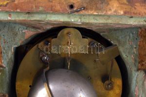 Empire asztali óra. Felesütős, ingajáratos szerkezettel, zománc számlappal. Működő, jó állapotban. k...