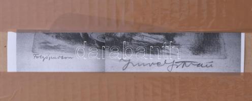 Imre István (1918 - 1983): Folyóparton. Színezett rézkarc, papír, jelzett (paszpartu által takarva),...