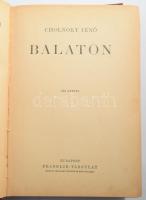 Cholnoky Jenő (1870-1950): Balaton. Magyar Földrajzi Társaság Könyvtára. Bp.,[1937], Franklin, 191+1...