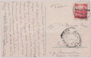 1918 Szliács, Sliac; Bristol és Újpest szálloda. Krompecher Gy. és Fia kiadása / spa hotels (EK)