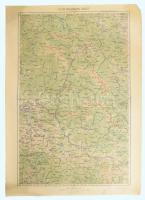 cca 1920-1930 Máramarossziget környékének katonai térképe, 1 : 200.000, M. Kir. Állami Térképészet, kis lapszéli sérülésekkel, feltekerve, 62x47 cm