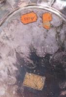 Ezüst (Ag) tálca, jelzett, 925-ös finomságú 37x23 cm 777 g