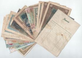 Vegyes, főleg román 20db-os bankjegytétel, közte: 1912-1999. 10.000L + 5000L + 1000L + 500L T:AU-G
...
