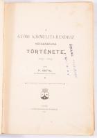 P. Antal: A Győri Kármelita-rendház kétszázéves története 1697-1897. Győr, 1897, Győregyházmegye Nyomdája. Kiadói egészvászon kötés, aranyozott lapélek, gerinc belül elvált, kopottas állapotban.