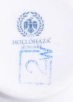 Hollóházi Erika mintás két személyes teás készlet, tálcával, Kézzel festett, jelzett, hibátlan 40 cm