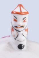 Herendi kínai figurás cukordoboz. Kézzel festett, jelzett, hibátlan 17 cm