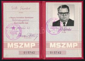 1985 MSZMP arcképes pártbizottsági igazolvány