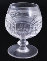 6 darabos kristály likőrös pohár készlet. hibátlan m: 10 cm