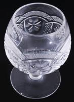 6 darabos kristály likőrös pohár készlet. hibátlan m: 10 cm