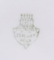 Zsolnay mokkás kiöntő és cukordoboz. Matricás, jelzett, kiöntőn gyári tűzrepedés. 17 cm, 10 cm