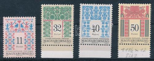 1994 Népművészet 4 klf bélyeg sihl papíron, 11 1/2 : 12 fogazással (24.500)