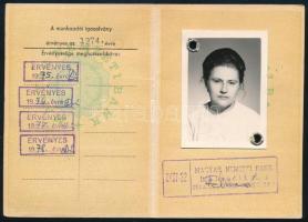 1974 Bp., Magyar Nemzeti Bank munkaadói igazolvány