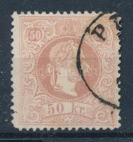 1867 50kr ívválasztó vízjellel "P(ÉCS)"