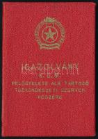 1960 Vállalati tűzrendészeti igazolvány