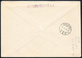 1949 Lánchíd III blokkból kitépett bélyeg 1950-ben feladott postai ajánlott levélen (70.000)