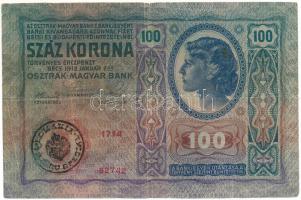 1912. 100K fekete "ROMANIA TIMBRU SPECIAL" felülbélyegzéssel T:F,VG Krause P#R9