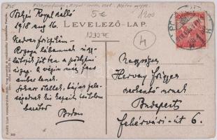 1918 Pöstyén, Piestany; Hotel Royal szálloda. Donáth Lipót kiadása / hotel (EK)