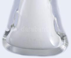 Muranoi váza, többrétegű, anyagában színezett, formába fújt, hutaüveg. 33 cm