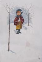 Lengyel Lajos (1904-1978): kb. 44 db illusztráció és tanulmányrajz. Klf. technikák, papír, egyik jel...