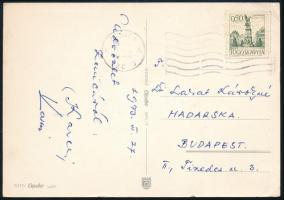 1973 Lakat Károly kétszeres olimpiai bajnok labdarúgó edző által írt képeslap