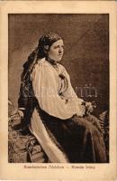 Román leány. Jos. Drotleff Hermannstadt / Romänisches Mädchen / Transylvanian folklore, Romanian girl (EB)