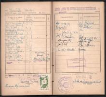 1956 ELTE jogi kar által kiállított leckekönyv