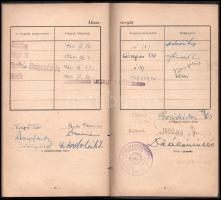 1956 ELTE jogi kar által kiállított leckekönyv