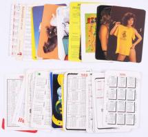 37 db vegyes kártyanaptár, közte két erotikus