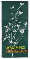 cca 1960-1980 Medimpex Herbarium, 64 db színes képekkel illusztrált kártya, hátoldalukon német, fran...