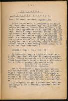 1951 Szent Filoména csodái és imádságai, gépelt kézirat, ajándékozási bejegyzéssel, egészvászon-köté...