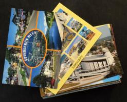 200 db MODERN megíratlan színes külföldi város képeslap / 200 modern unused coloured foreign town postcards