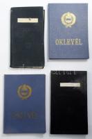 1973-1976 Műszaki oktatói és általános iskolai tanári oklevél és 2 db leckekönyv