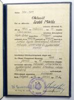 1973-1976 Műszaki oktatói és általános iskolai tanári oklevél és 2 db leckekönyv