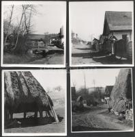 cca 1940 Falusi életképek, 10 db fotó, 13×13 cm